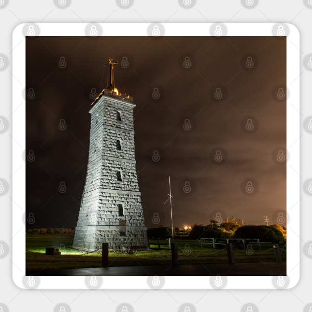 The Glowing Time Tower of Williamstown Sticker by Rexel99